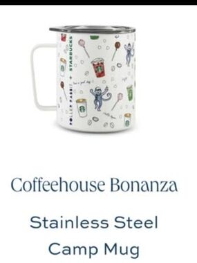 Roller Rabbit + Starbucks NEW Stainless Steel Camp Mug